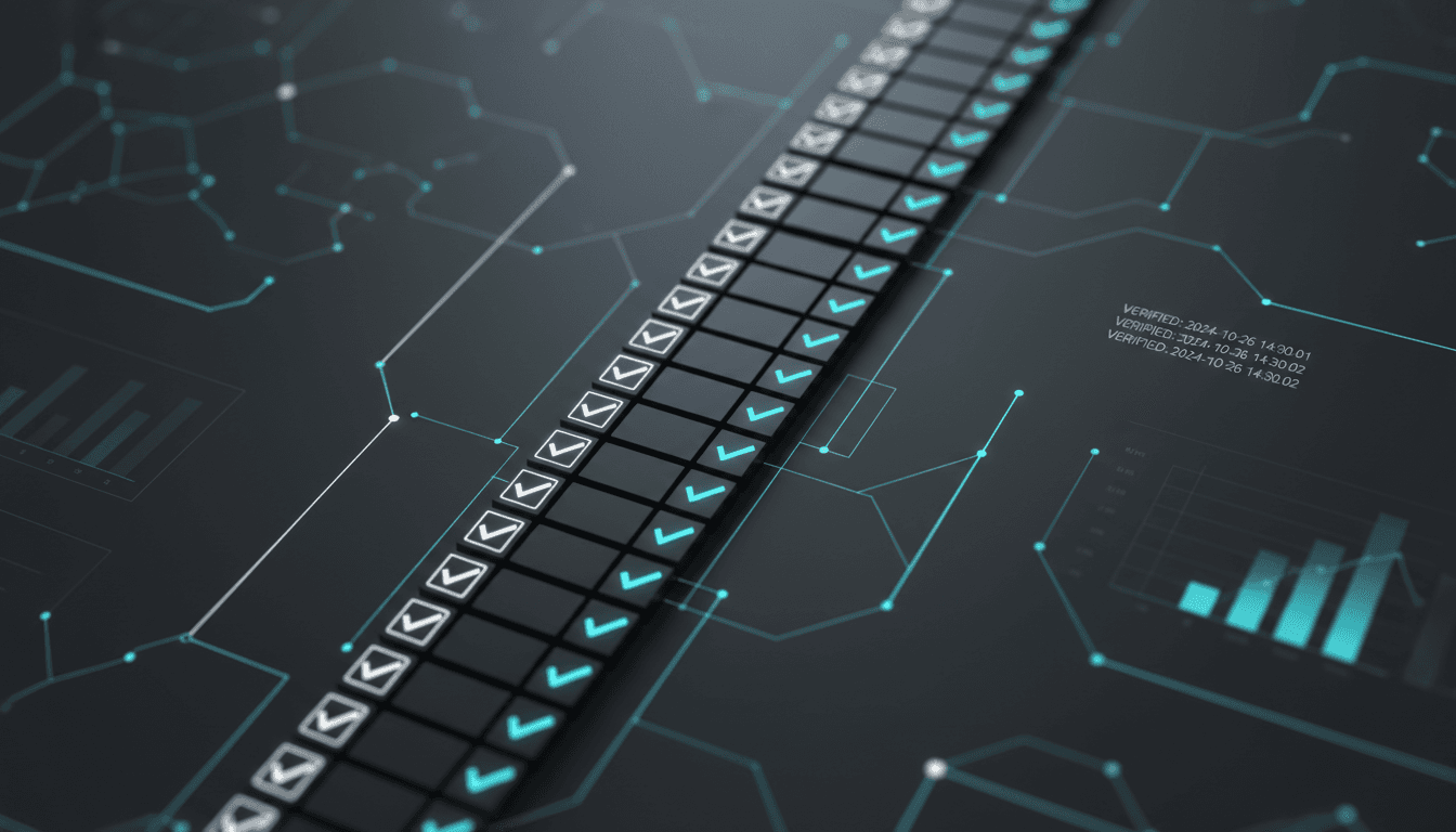 Blockchain proof-of-execution verification flow with transaction checksmarks