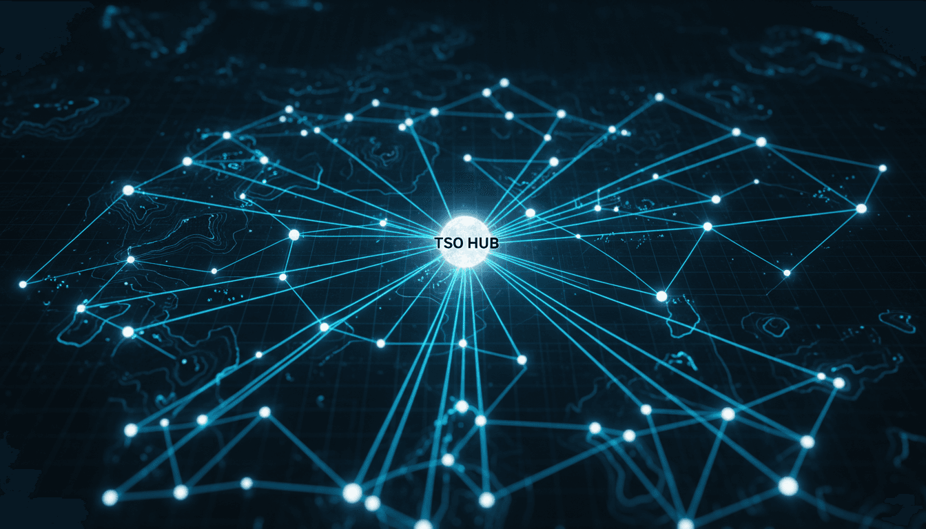 Distributed edge nodes connected directly to Transmission System Operator hub