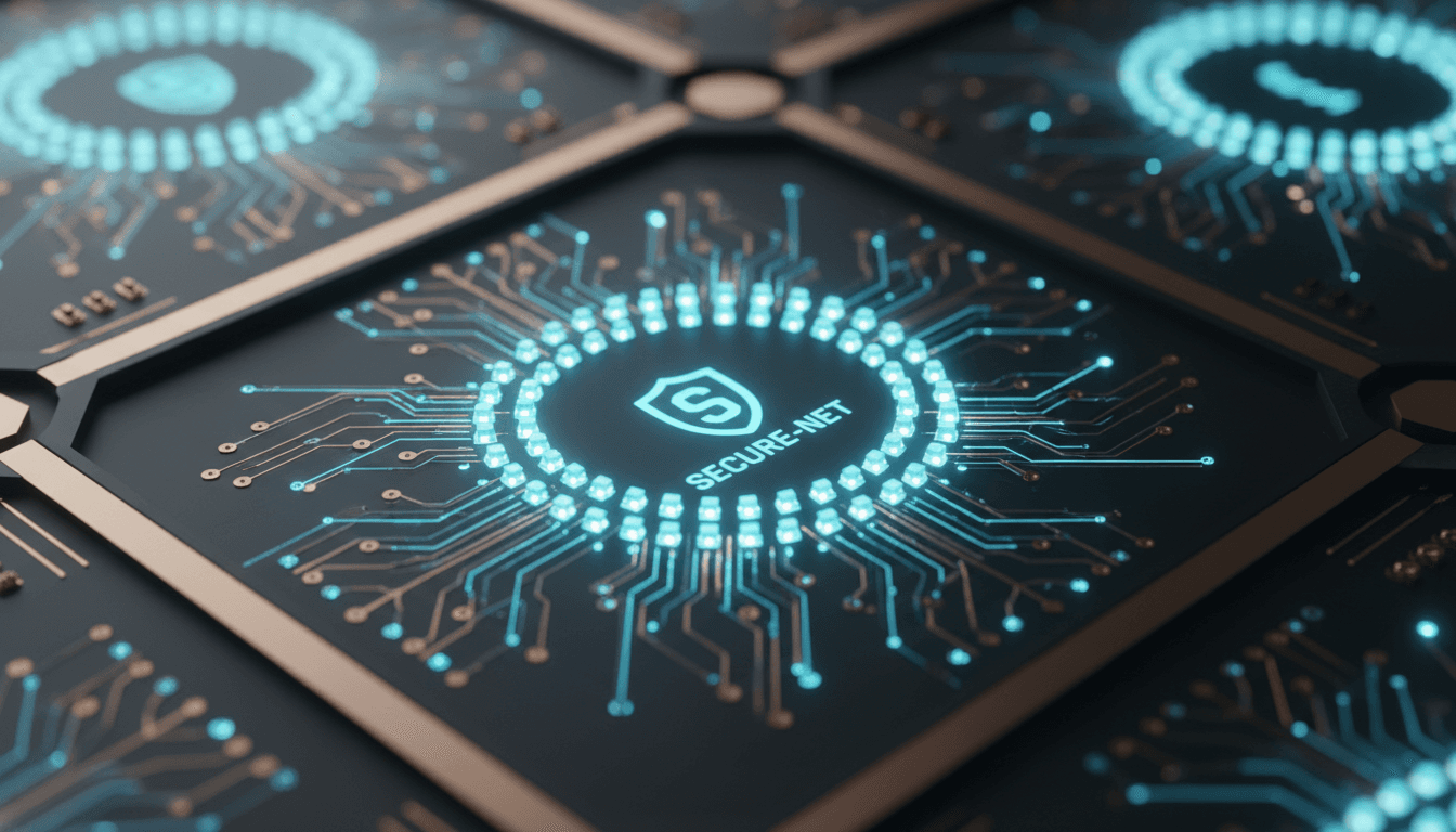 Circuit board with illuminated network nodes and digital pathways